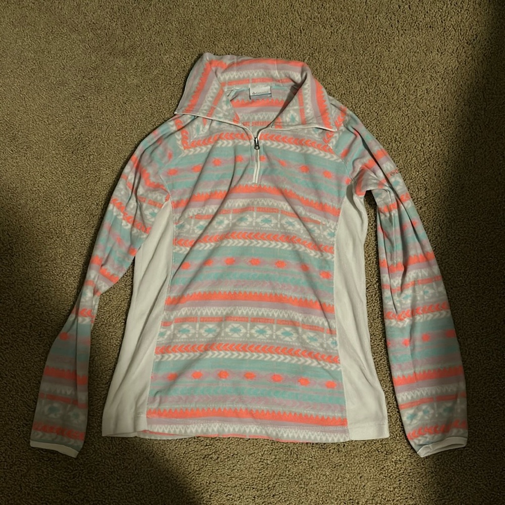 Patterned Columbia half-zip